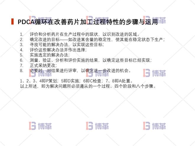 PDCA循環(huán)在改善藥片加工過程特性的步驟與運(yùn)用 上海制藥廠生產(chǎn)過程控制分析案例
